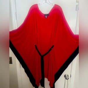 Beautiful, red designer, butterfly dress, with a hint of sequin sparkle